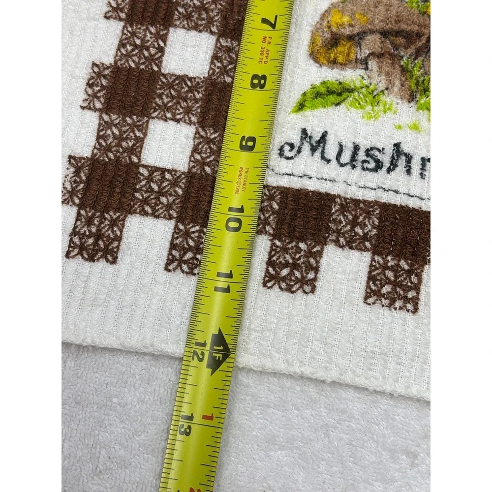 Vtg 1987‎ Groovy Mushroom Dish Towel Kitchen Dish Wash Cloth Rag Retro